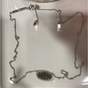 Kendra Scott Elisa Silver Drusy Necklace